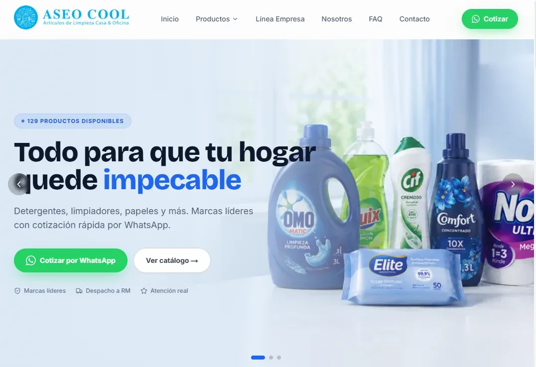 Home del sitio (desktop)