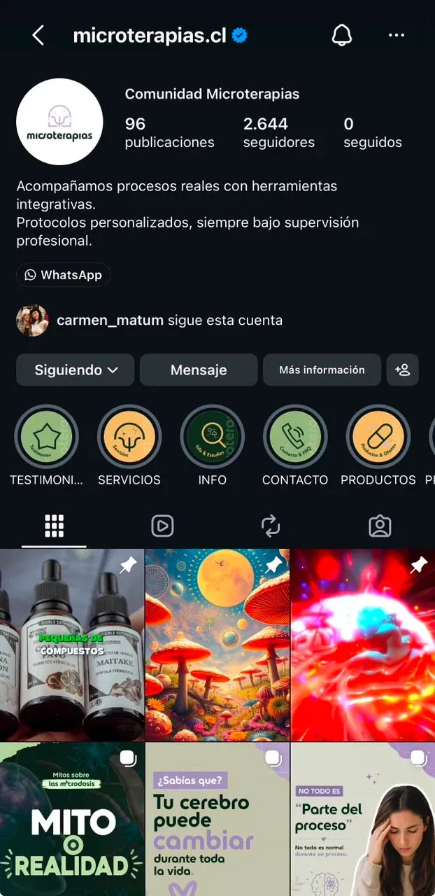 Cuenta de Instagram